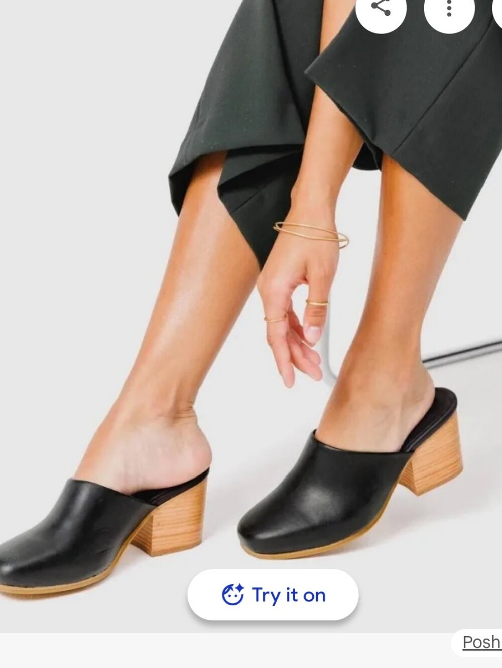 Portland Leather Goods Patina Leather Clog Mules